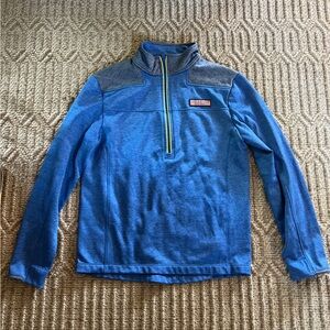 Vineyard Vines Performance 1/4 Zip 
Mens XS Blue & Grey